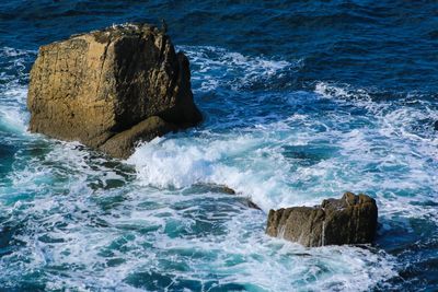 Rocks in sea