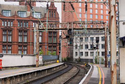 Railway lines in united kingdom - empty station - railroad 