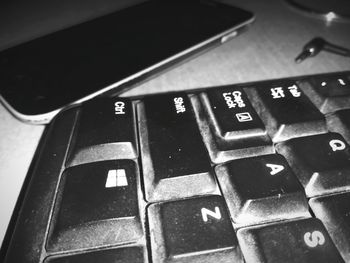 Close-up of computer keyboard