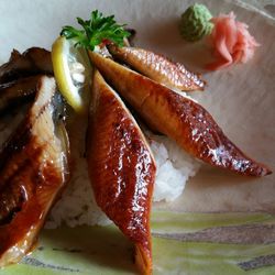 Close-up of food in plate