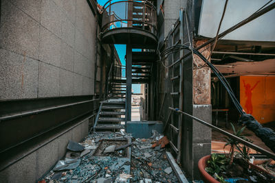 Interior of abandoned building