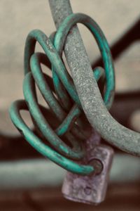 Close-up of rusty metal chain