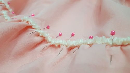 Pins on fabric