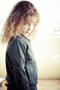 Cute girl looking at camera