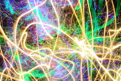 Light trails at night