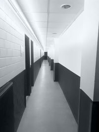 Empty corridor of building