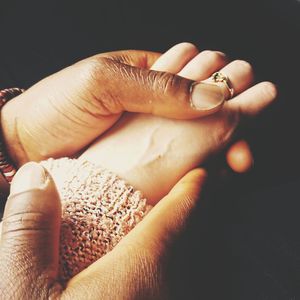 Close-up of woman hands