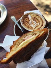 Close-up of bread on table