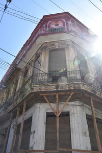 Low angle view of building against clear sky