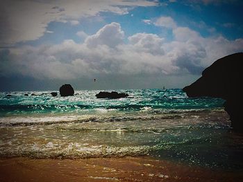 Scenic view of sea against sky