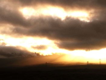 Dramatic sky over landscape