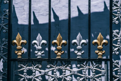 Full frame shot of closed metal door