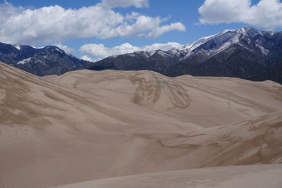 Scenic view of snowcapped mountains