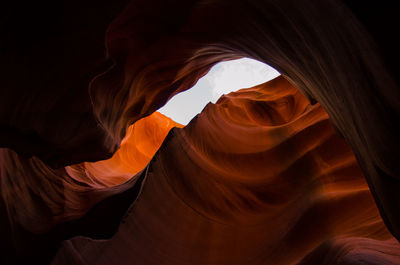 Low angle view of rock formation