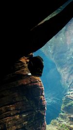 Rock formation in sea
