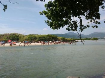 Tourists on beach