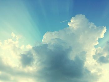 Low angle view of cloudy sky