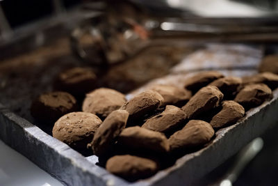 Close-up of chocolate in container