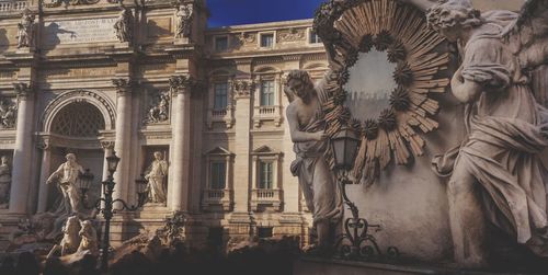 Trevi fountain from distance