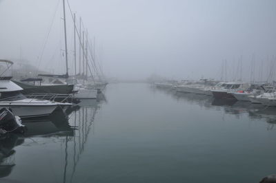 Boats in sea