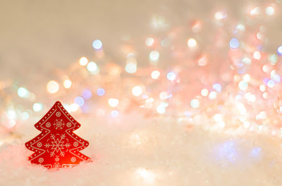 Close-up of illuminated christmas lights