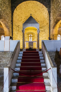 View of staircase in building