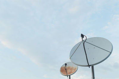 Low angle view satellite dish