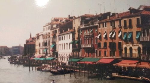 View of canal along buildings