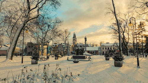 Old town in winter