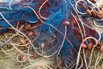 Full frame shot of fishing net