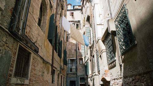 Low angle view of buildings in city