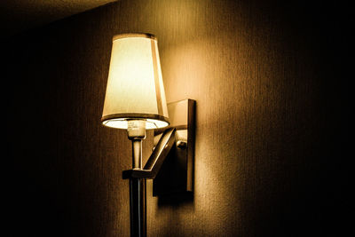 Electric lamp on wall