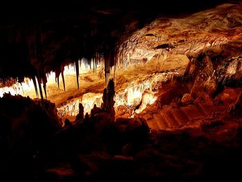 Rock formations in cave