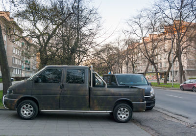 Vintage car on street