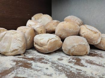 Close-up of cookies on table
