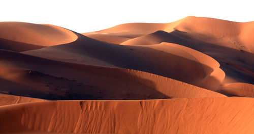 Scenic view of sahara desert against clear sky