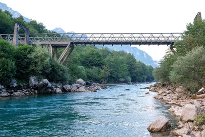 Footbridge over river