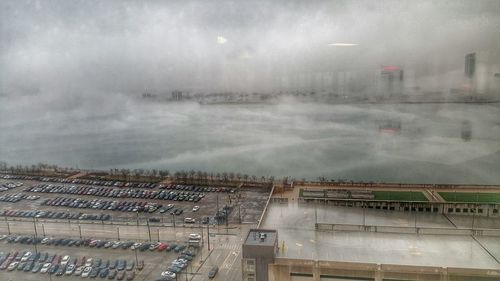 Clouds over cloudy sky