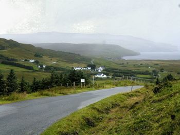 Country road passing through mountains