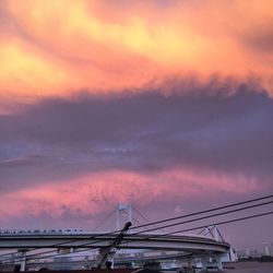 View of cloudy sky at sunset