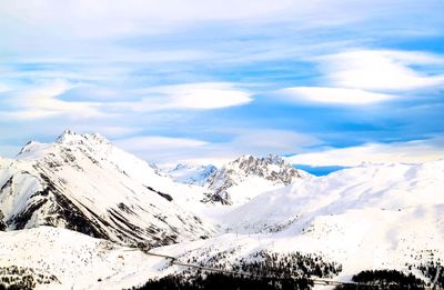 Scenic view of alps against sky