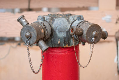 Close-up of rusty chain