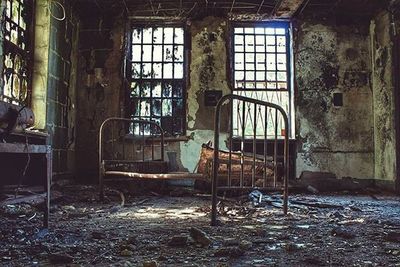 Interior of abandoned building