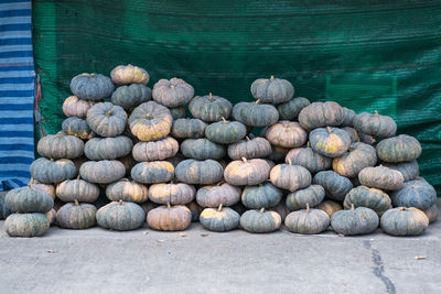 High angle view of stones on table