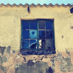 Closed window of building