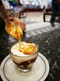 Close-up of drink on table