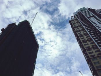 Low angle view of buildings against sky