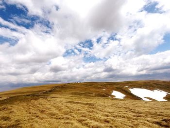 Scenic view of desert against sky