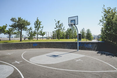 View of basketball hoop against sky