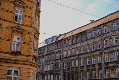 Low angle view of buildings in city